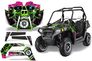 UTV Graphics Kit Decal For Polaris RZR 800 800S 2011-2014 FRENZY GREEN - Foto 1 di 2