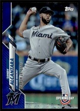 2020 Topps Opening Day Blue Foil #49 Sandy Alcantara - Miami Marlins