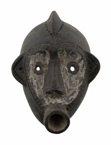 Kran Mask Passport African Art Terracotta Fetish - African Pottery # 6507 - Picture 1 of 4