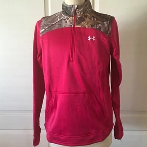 Under Armour Pink UA Caliber 1/2 Zip Jagd Pullover Shirt Damen Größe Large - Bild 1 von 5