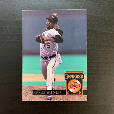 1993 Donruss Alan Mills #214 Baltimore Orioles Baseball Card - Image 1 of 2