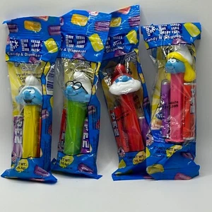 SMURF PEZ Set of 4 Dispensers NEW - Picture 1 of 5