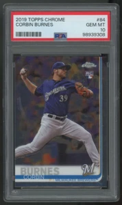 2019 Topps Chrome Corbin Burnes RC #84 PSA 10 - Picture 1 of 2