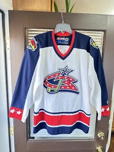 Vintage Columbus Blue Jackets Authentic CCM NHL Hockey Jersey Vtg - Picture 1 of 5