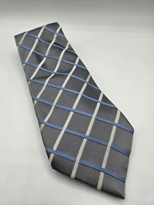 Галстук мужской Donald J Trump Signature Collections 100% шелк синий серый - Изображение 1 из 4