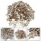 For DIY Home Decor Delight Set of 100 Unfinished Hollow Star Wood Shapes