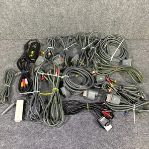 Xbox 360 & Xbox Original Composite RCA AV Cables & Accessories Lot Untested - Picture 1 of 9