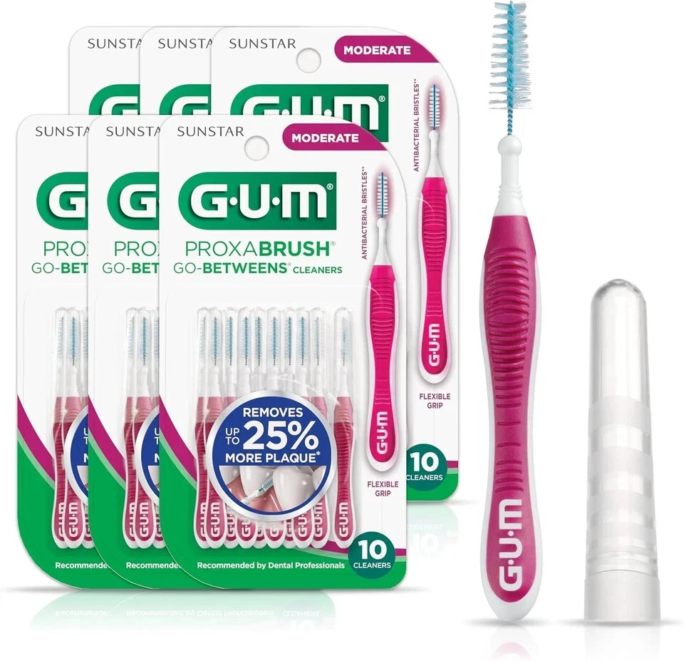 GUM Proxabrush Go-Betweens - Cepillos interdentales moderados entre dientes, den... Foto 1 de 1