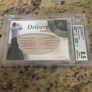 2014 SP  GAME USED NICK FALDO INKED DRIVERS RED AUTO 1/5 AUTOGRAPH 10
