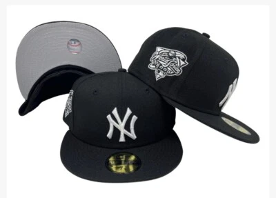New Era MLB New York Yankees Black White 5950 Fitted Hat 2000 World Series Cap - Image 1 of 4