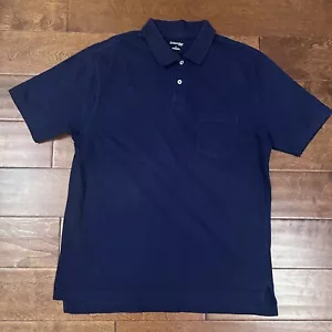 St. John's Bay Polo Short Sleeve Combed Cotton Dark Blue Men’s Size MEDIUM - Picture 1 of 3
