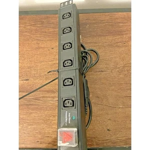 Horizontal Switched IECC 13 PDU 6 Ports Surge Filtered 13A Fused Plug 3M - Picture 1 of 7