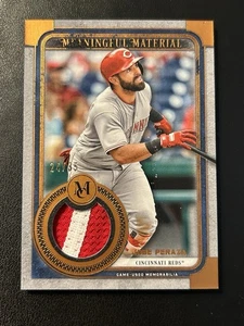 2019 Museum Collection Jose Peraza Jersey Patch Relic #d /35 Cincinnati Reds SSP - Picture 1 of 2