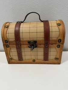 Holz Schatztruhe Holz Andenken Truhe Schmuck Stash Box - Bild 1 von 13
