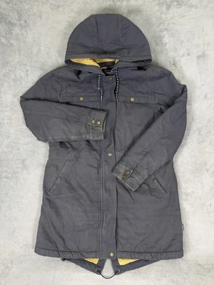 Jaqueta Patagonia Prairie Dawn Parka Feminina Grande Lona Azul Sherpa Forrada com Capuz - Imagem 1 de 4