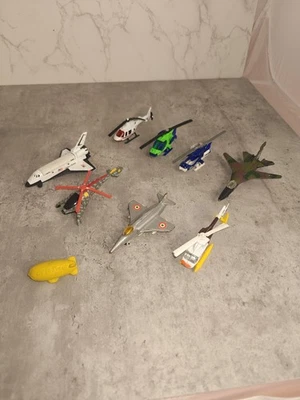 Matchbox Hot Wheels Diecast Helicopters / Aircraft Lot of 8 Vintage - Image 1 of 4