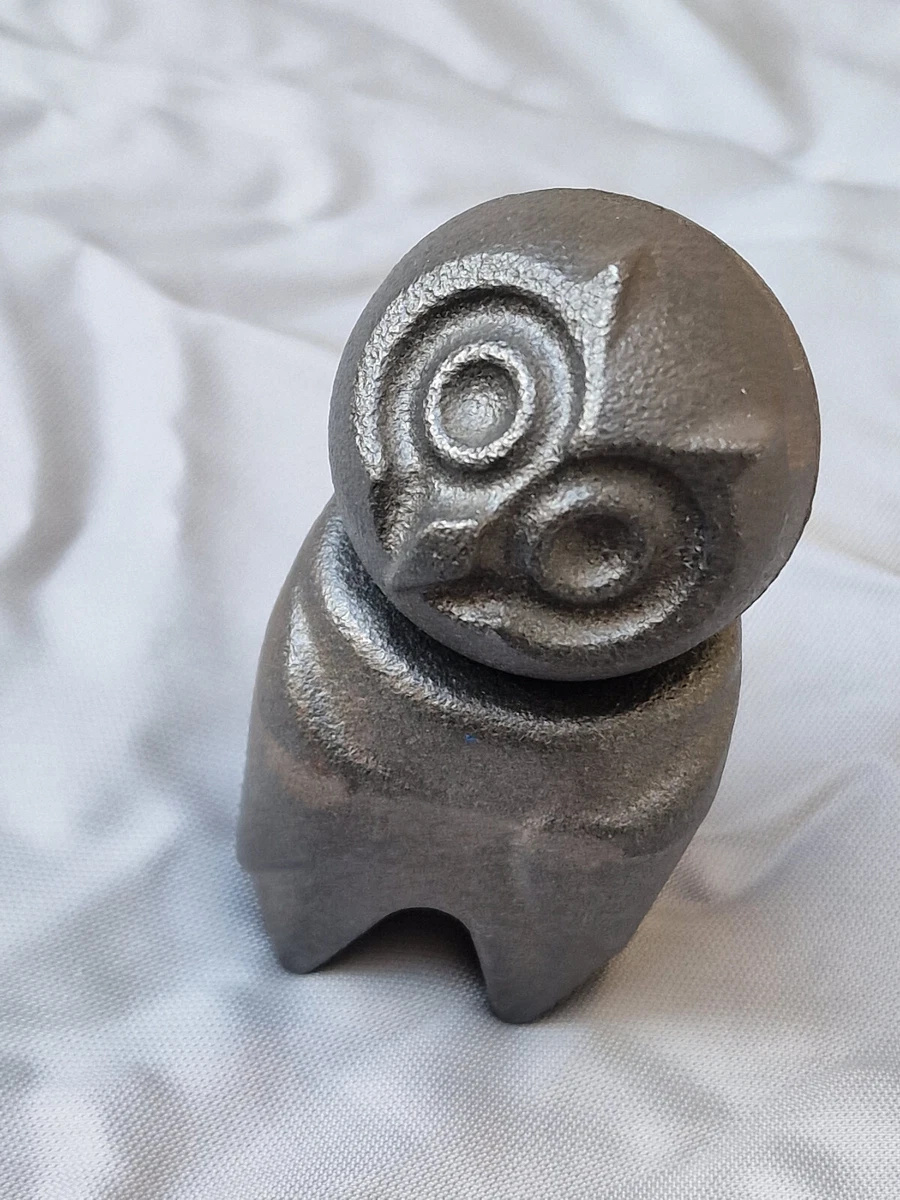 Primus Gartenskulptur Kleine Stehende Eule Aus Metall - 28x20x13 Cm, Braun, Für Garten, Terrasse Oder Wohnraum