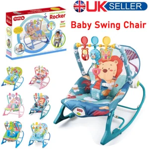 Baby Infant To Toddler Vibration Bouncer Rocker Swing Chair Soft Soothing Music - Picture 1 of 44