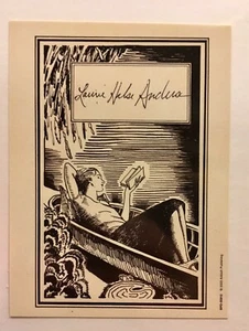 Laurie Halse Anderson SIGNED book plate Unused - Bild 1 von 2
