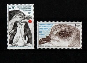 TERRITORIOS FRANCESES DEL SUR Y LA ANTÁRTIDA 1980 SG138-139 FAUNA ANTÁRTICA MNH - Imagen 1 de 1