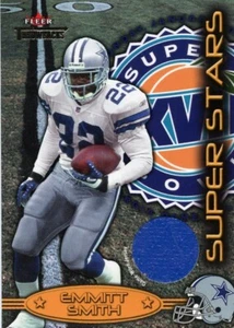 EMMITT SMITH ( 2002 ) FLEER SUPERSTARS SUPERBOWL XXVIII JERSEY CARD COWBOYS - Afbeelding 1 van 2