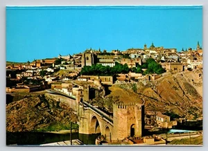 Toledo France color Picture Vtg Postcard unp Saint Martin river bridge city - Bild 1 von 2