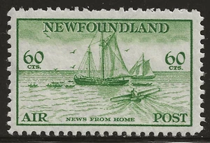 NEWFOUNDLAND C16 MH, VF/XF - 60c Air Mail issue - Picture 1 of 2