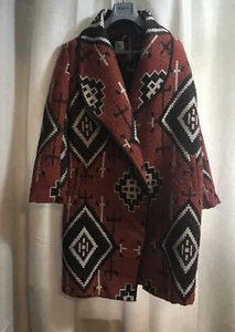 Ladies Gorgeous Aztec Blanket wrap style Coat Size 16 - TU - Picture 1 of 20