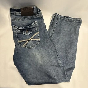 TK Axel Slim Boot Jeans Mens 34x32 Measures 34x31 Western Cowboy Spandex Cotton - Picture 1 of 5