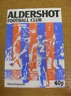 20/11/1984 Aldershot v Newport County [FA Cup Replay] (Scores Noted).  We are pl