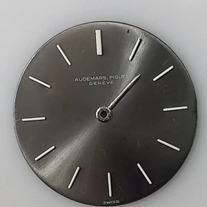 24,5 mm original audemars piguet esfera gris oscuro con aguja de horas para mvt cal 2003 - Imagen 1 de 6