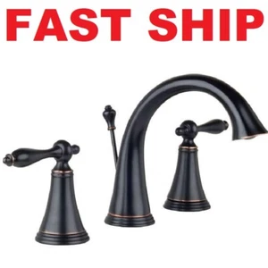 MISENO MNO721-ORB CARLENTINI TWO HANDLE WIDESPREAD LAV FAUCET OIL RUBBED BRONZE - Picture 1 of 2
