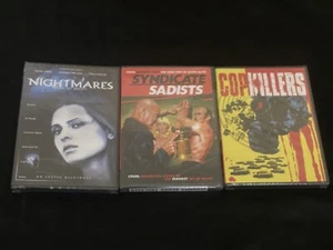 3 Shriek Show DVD Lot! Nightmares Come At Night, Syndicate Sadists, CKillers NEW - Picture 1 of 9