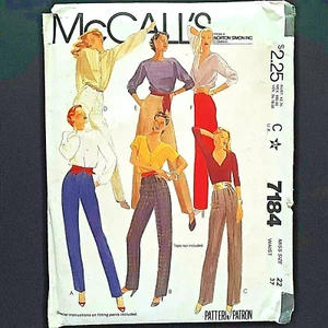 McCalls 7184 anni 80 taglia 22 vita 37 NON TAGLIATO manca solo pantaloni - cerniera 3 larghezze gambe - Foto 1 di 2
