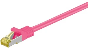 Goobay RJ45 Patchkabel CAT 6A S/FTP (PiMF), 500 MHz mit CAT 7 Rohkabel, Magenta - Bild 1 von 2