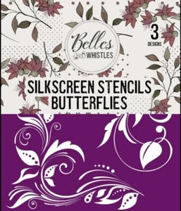 BELLES & WHISTLES ~SILKSCREEN STENCILS~ FURNITURE~WALL/FLOOR DECOR~BUTTERFLIES~ - Picture 1 of 5