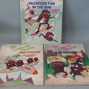 Lot of 3 Vintage 1988 The California Raisins Coloring Books Uncolored *READ - Picture 1 of 10
