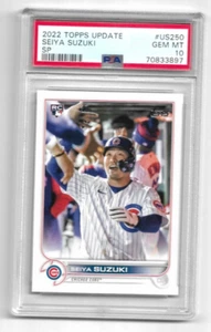 2022 TOPPS UPDATE SEIYA SUZUKI SP IMAGE VARIATION PSA 10 ROOKIE RC #US250 - Picture 1 of 1