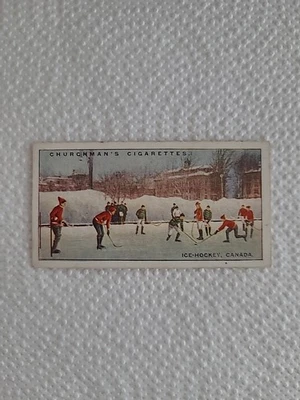 CHURCHMAN-SPORTS & GAMES IN MANY LANDS 1929-#03- ICE HOCKEY - CANADA - Image 1 of 4