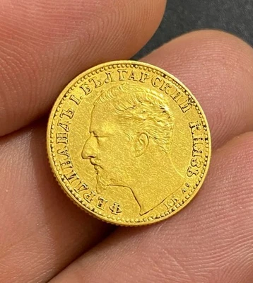 Bulgaria, oro 1894 10 Leva, AU, raro Foto 1 de 2