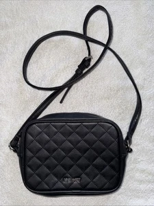 Nine West Black Small Crossbody Purse Quilted Faux Leather - Picture 1 of 11