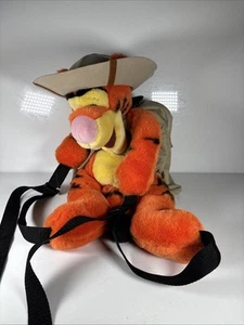 Official Disney World TIGGER Safari Plush With Rucksack Soft Toy Rare - Picture 1 of 7
