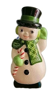 Vintage Musical Snow Man ,ceramic Porcelain 13" Excellent Condition - Picture 1 of 5