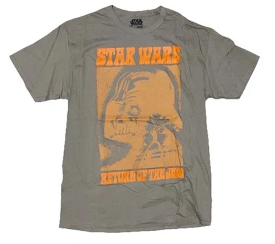 Camisa manga corta Star Wars para hombre talla grande El Retorno del Jedi gris naranja  Foto 1 de 4