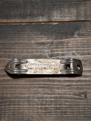 Botella de cerveza Lone Star vintage "Aprovecha al máximo lo mejor de la naturaleza" - abrelatas Foto 1 de 2