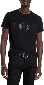 John Varvatos Men's Peace Embellished Tee - Picture 1 of 6