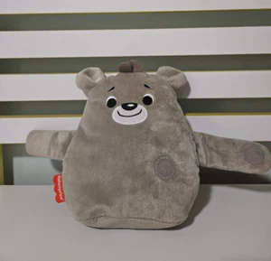 fisher price bear 2020 grroo 21cm stuffed brown grey bear - Picture 1 of 3