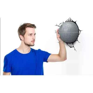 3D LED Night Light Wall Decoration Star Wars Death Star Best Gift Toy - Picture 1 of 8