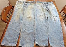  Blue Jeans Distressed Worn Ripped Faded
