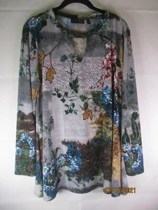Top columpio de manga larga Attitudes by Renee con cuello openal B8 - talla S - Imagen 1 de 2
